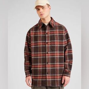 Topman over shirt checked button. Up XL NWT